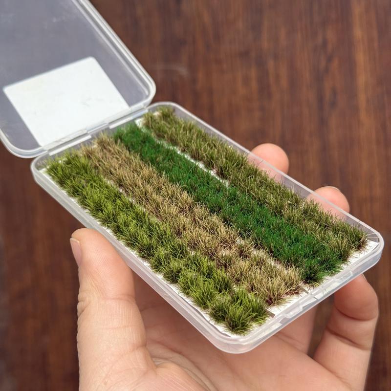 Simulated Nylon Grass Clump Model Grass Needles 8mm Fake Grass Clump Micro-landscape Sand Table Decoration Train Railway Scenery