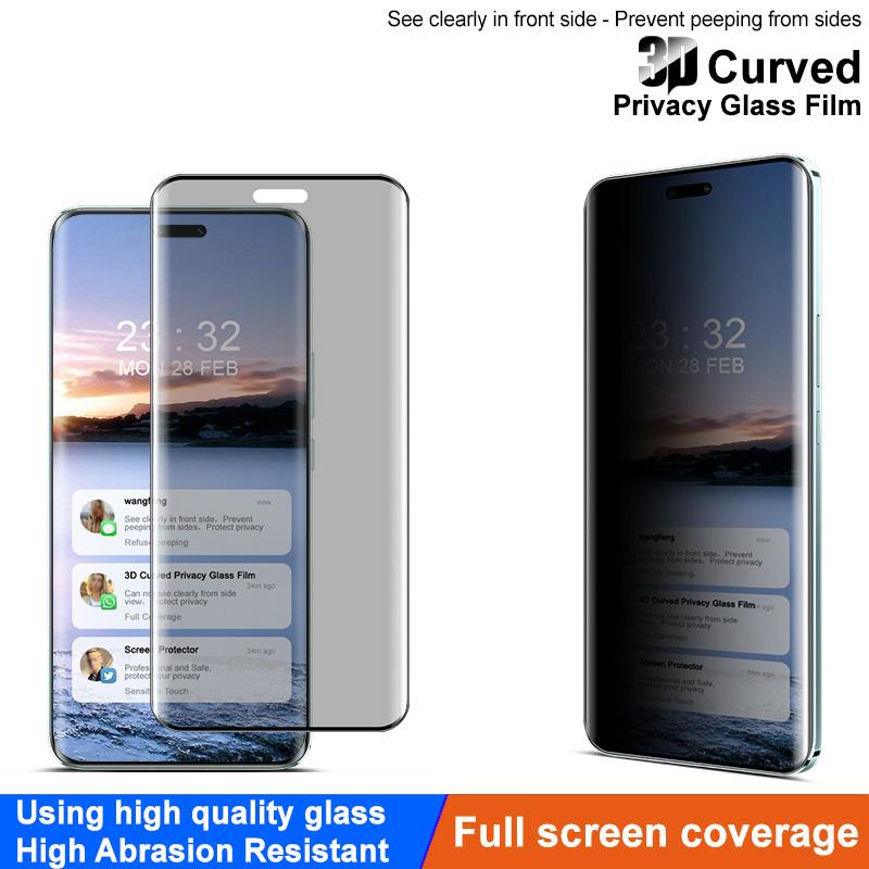 IMAK For Honor Magic6 RSR Porsche Design 5G Anti-Spy Privacy Screen Protector 3D Curved Tempered Glass Film