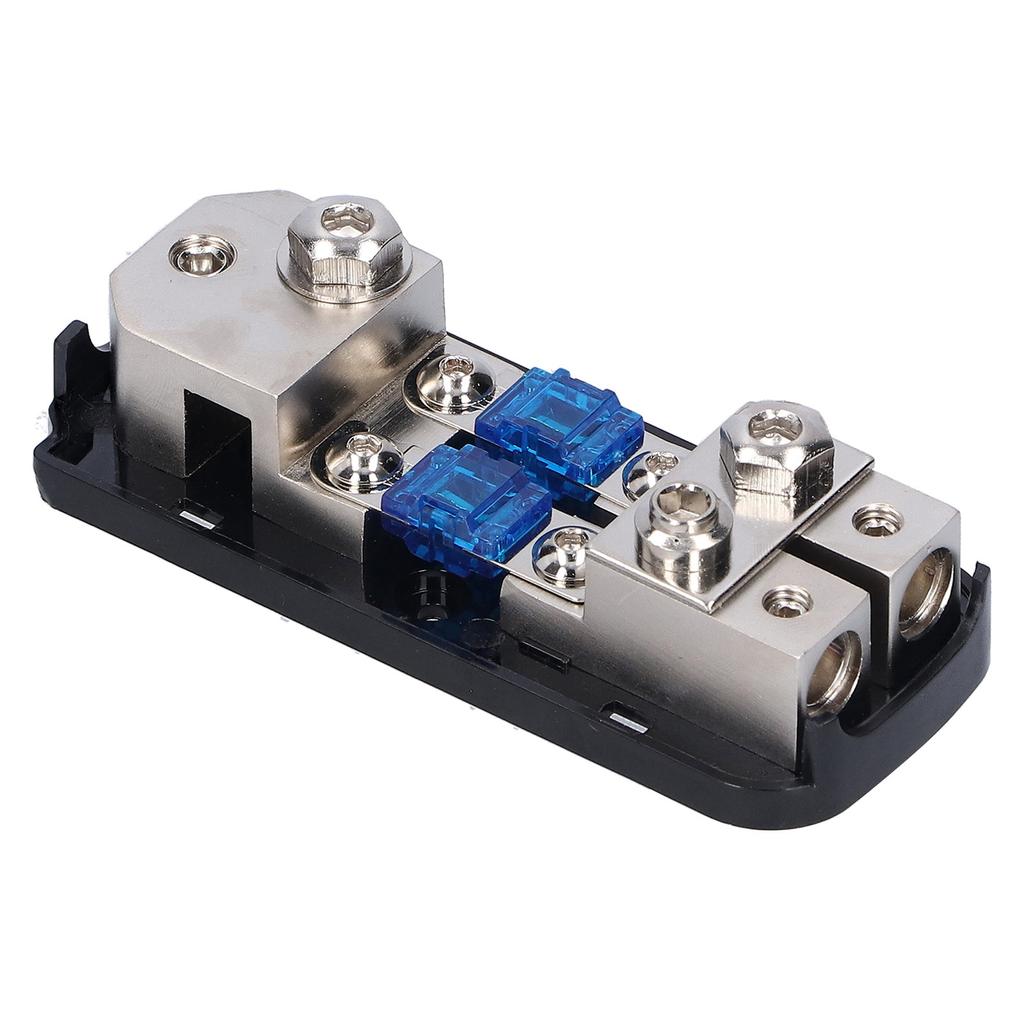2 Way Fuse Holder Box 1 In 2 Out Distribution Block for Car Yacht Boat Stereo Audio Modification