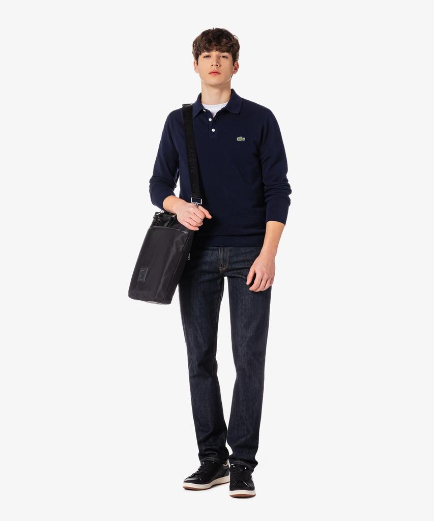 LACOSTE Men'S Pique Long Sleeve Polo Sweater Ah306E-56G 166