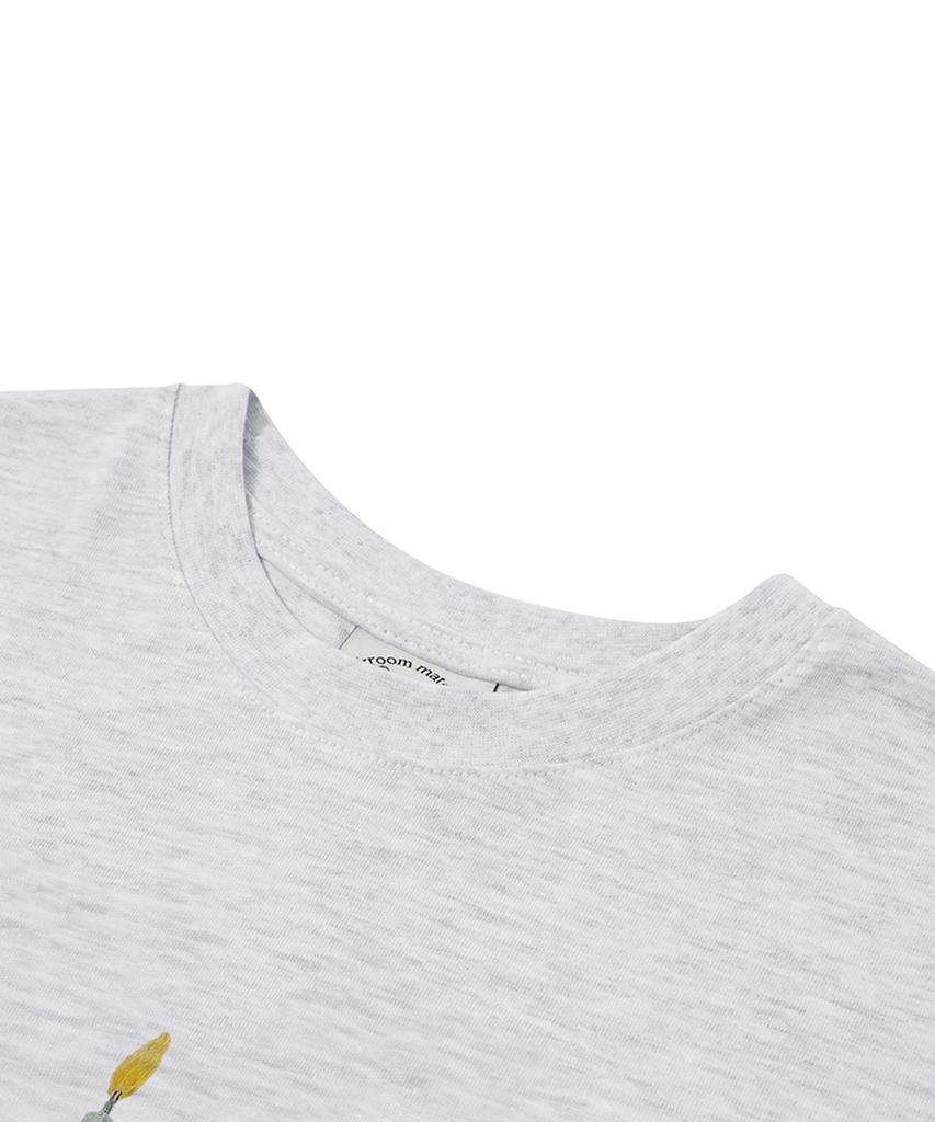 MATCHGLOBE Blue Cake Crop Top (Light Gray)