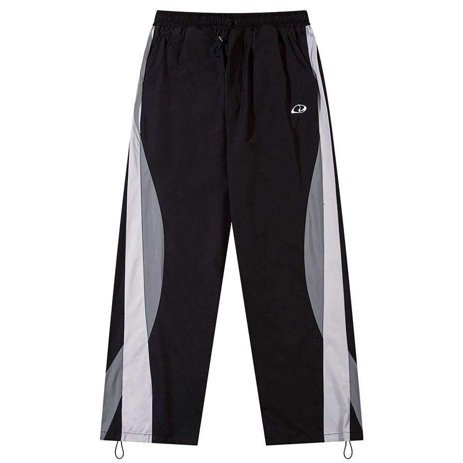 ZYLLO Y2K Vintage Loose Pants Streetwear Oversized Sweatpants Joggers Color Block Patchwork Wide Leg Sports Pants