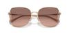 Coach Shiny Light Gold Size HC7158D CL906 Women's Sunglasses, 58,