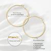 Classic Stainless Steel Big Circle Hoop Huggie Earrings for Women, 25mm/30mm/40mm/50mm/60mm/70mm