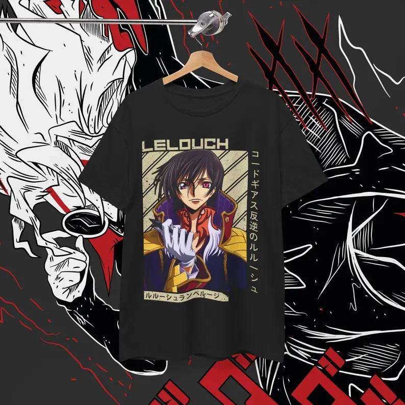 Anime Lelouch Lamperouge Kallen Kozuki T Shirt Size S 4XL Black Size S 4XL S