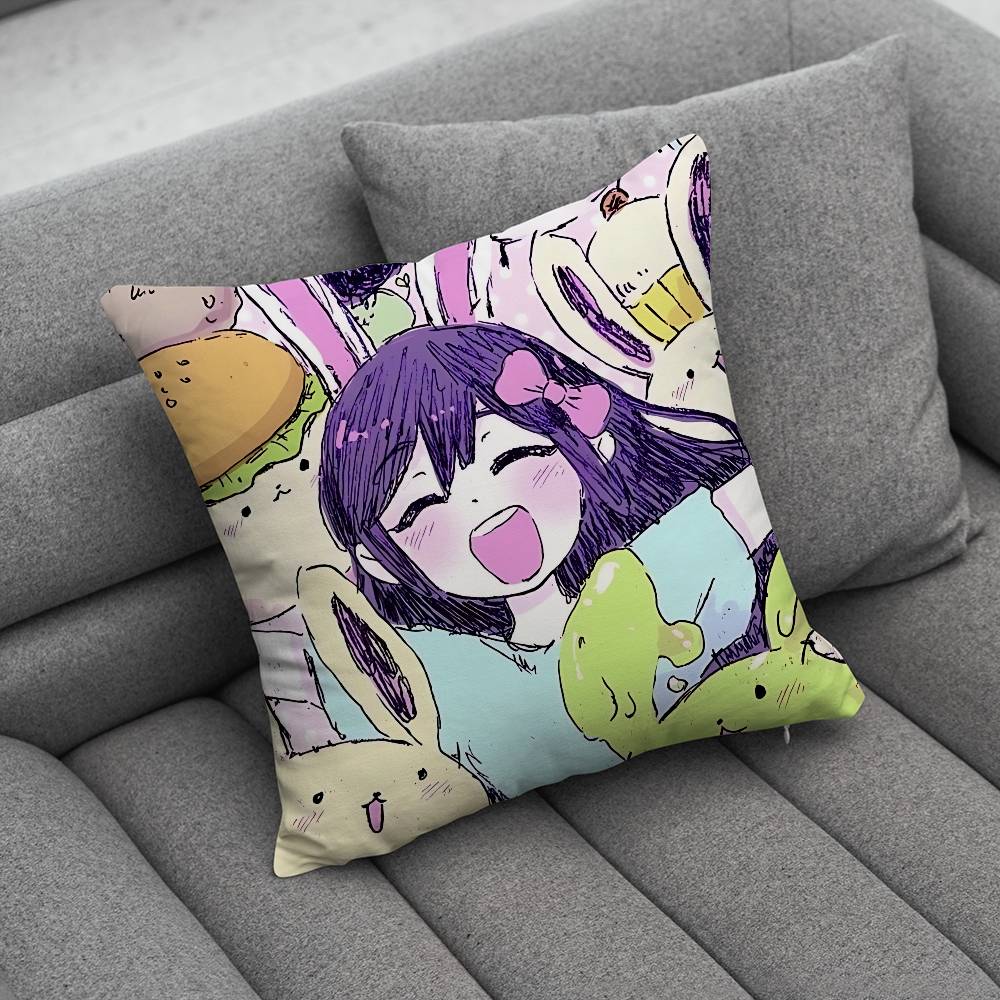 RPG Omori Cartoon Pillowcase Casual Style Decoration Suitable for Home Decoration Excluding Pillow Core