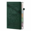 English 2026 Schedule Planner Notepad Textured PU Wear-resistant A5 Agenda Planning Notebook Efficiency Bookmark