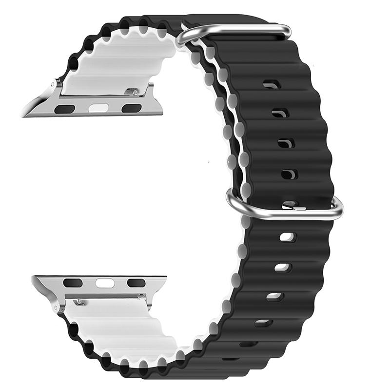 

Ремешок для часов Двухцветный ремешок Ocean, подходящий для Apple Watch, ремешок Super 49 мм, 45 мм, 41 мм, 44 мм, 40 мм, 42 мм, 38 мм, 44 мм, iWatch, силиконовый, серия 9, 8, se 38mm