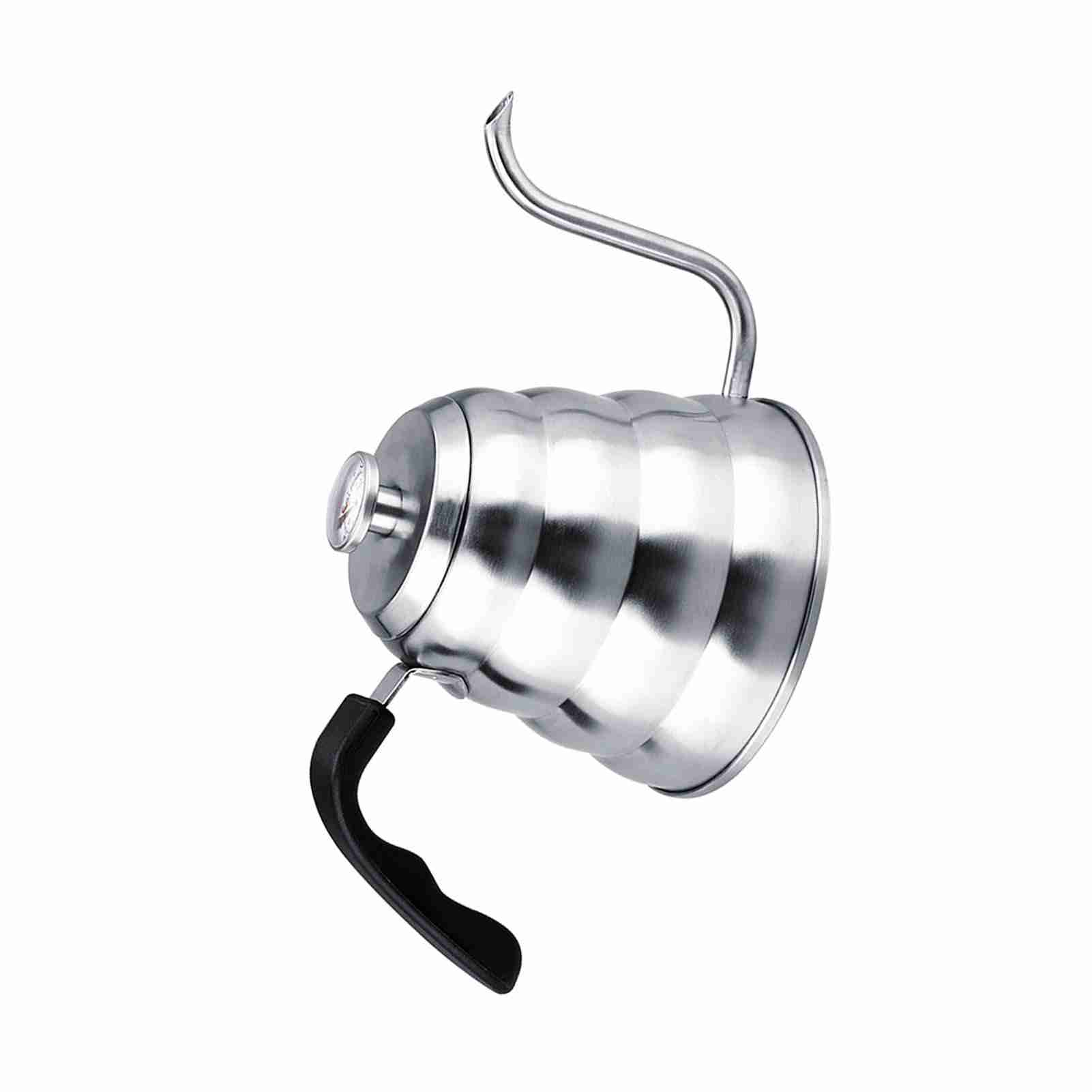

304 Stainless Steel Pour Over Coffee Gooseneck Kettle Teapot with Thermometer Home 1.2L