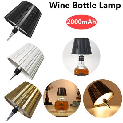 Lâmpada de garrafa de vinho Lâmpada de mesa LED Atmosfera Luz noturna 3 cores Escurecimento contínuo Recarregável Controle de toque Lâmpada de garrafa de vinho