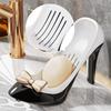 Draining High Heels Shape Soap Container Plastic Soap Drain Case Funny Soap Dish  Bathroom