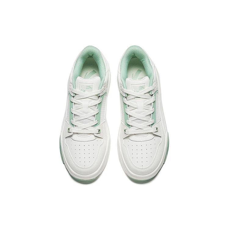 Anta Lieyan3.0 Slip Resistant Abrasion Resistant Low top Skateboard Shoes Women's White Green 122338088-4