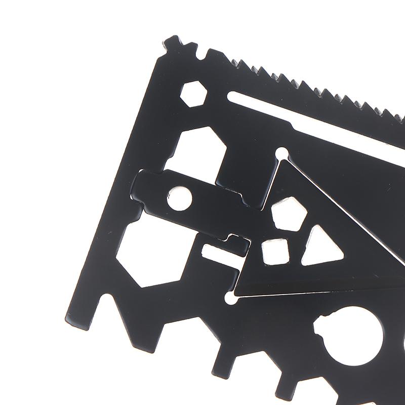 1/2/5 Pezzi Carta Utensile EDC 18-in-1 Acciaio Inossidabile 420 Multifunzione Apribottiglie/Lattine Portachiavi Cacciavite Chiave Inglese Carta