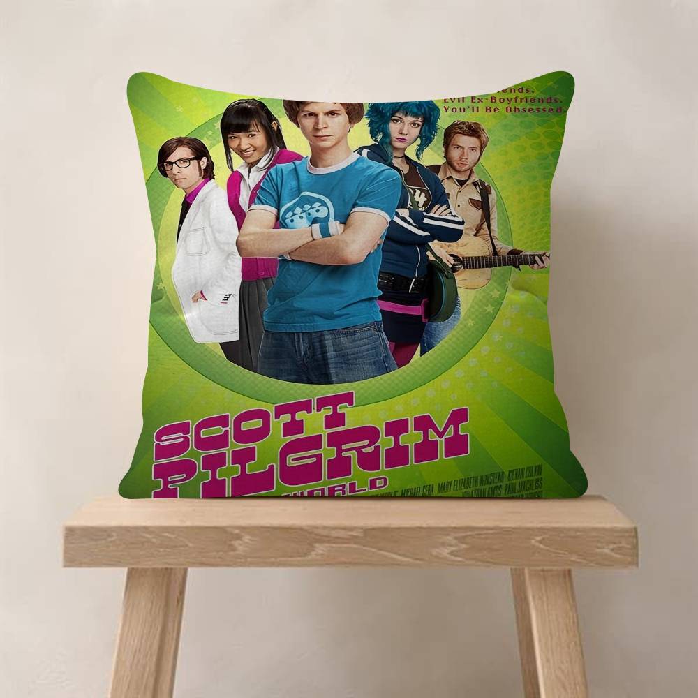 Vintage Movie Scott Pilgrim VS The World Cushion Cover Decorative Pillow Sofa Home Decor Case Pillow Cases