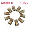 10Pcs M10 Brake Pipe M10x1.0 Threads Car Brake Line Fittings 17 X 10mm For 3/16" Steel Brake Line Tubing For Car SUV Motorcycles