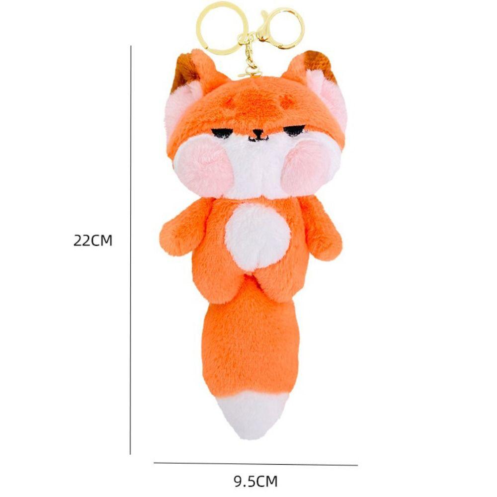 Soft Cute Mouth Toot Plush Key Chain Big Tail Cartoon Big Tail Doll Pendant  Car Hanging