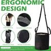 AEE4-Adjustable Elastic Hay Feed Bag For Horses - Outdoor Neck Feeding Bag In Black