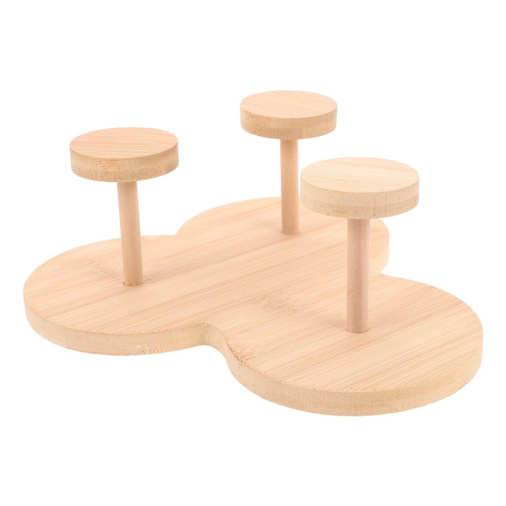 Eco Friendly Bamboo Paper Cup Holder Sturdy Countertop Rack Versatile for Kitchen Bathroom Pantry Coffee Station Commercial Cup