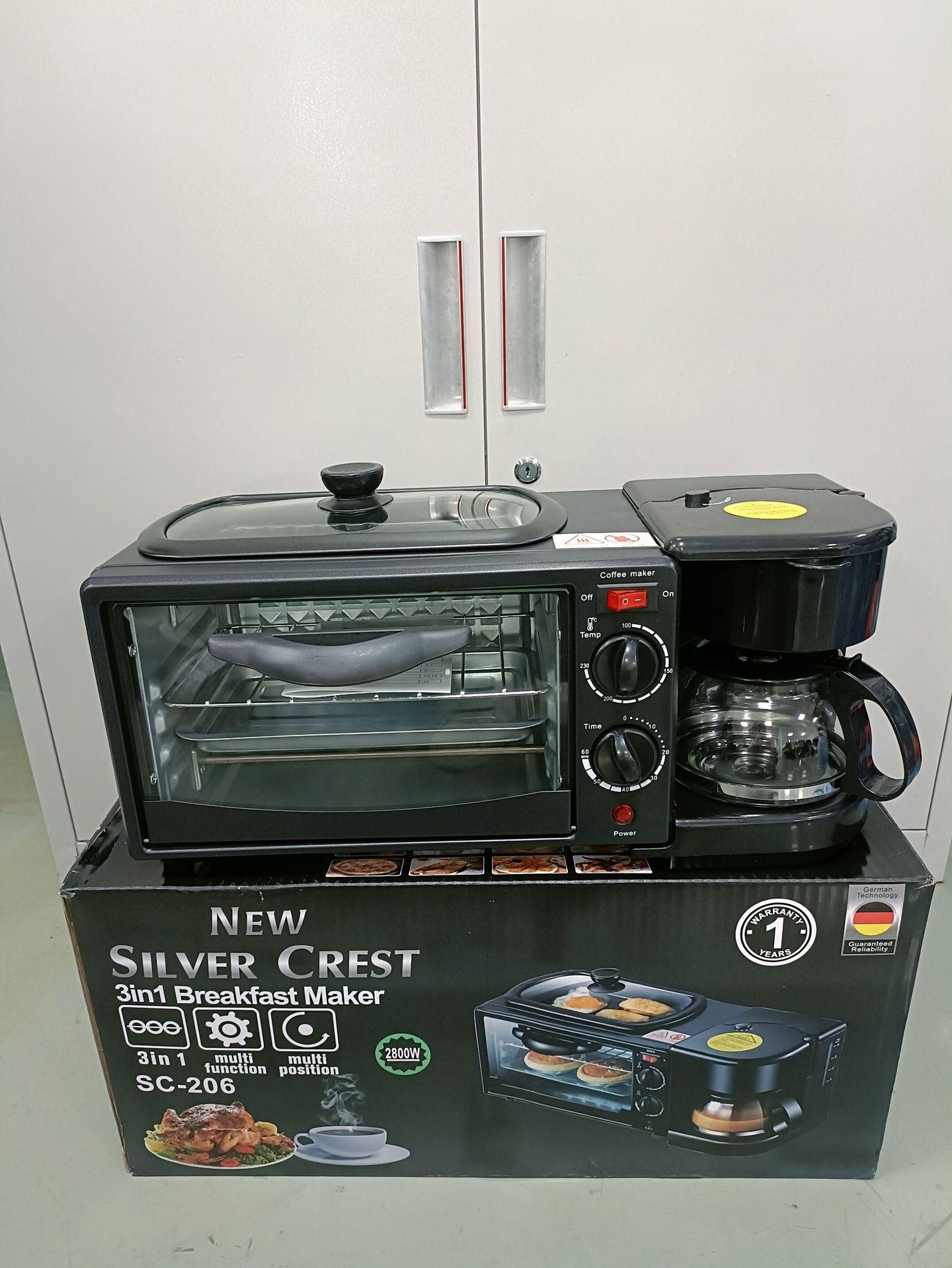 

Многофункциональная станция для завтрака: Комбо Тостер-печь, Кофеварка и Хлебопечка.