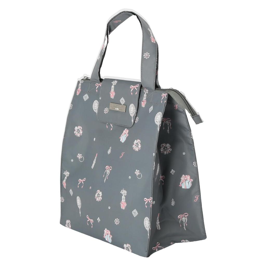 JILL STUART Handkerchief Insulated Case, Medium, 09304501, Women's, Gray, Approx. 28cm W x 32cm H x 16cm D