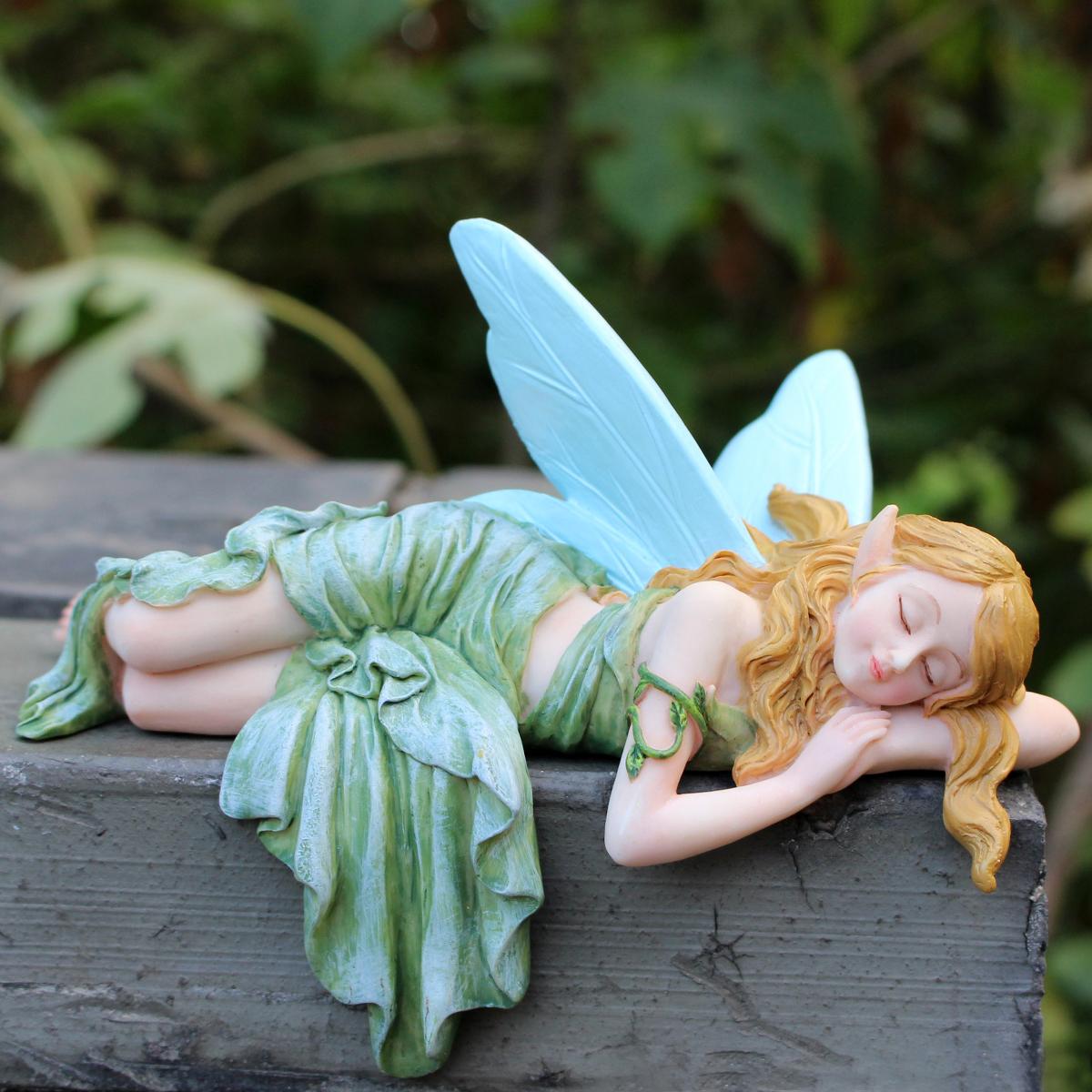 

1 colorful flower fairy, creative garden sleeping posture flower fairy decoration ornament, suitable for multi scene edge decora