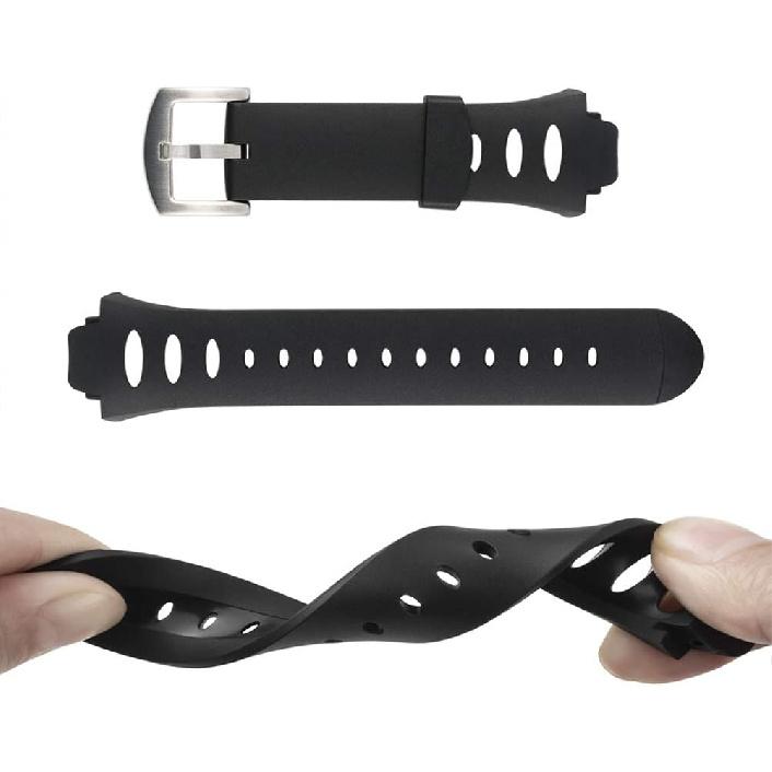 Watch Bands Compatible with Suunto Observer Tt St Sr G6 X6HRM, Classic Soft Rubber Replacement Wrist Strap for Suunto Observer Tt St Sr G6 X6HRM
