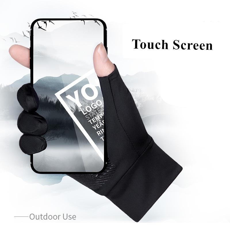 Cycling Fishing Gloves for Men Ice Silk Non-Slip Sun Protection Gloves Thin Anti-UV Outdoor Sports Motorcycle Gloves