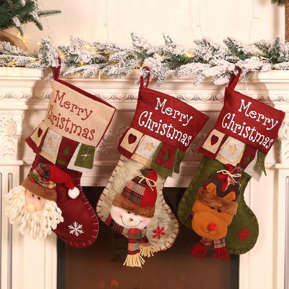 

Snowman Xmas Gift Bag Santa Claus Stockings Storage Bags Goody Bags Christmas Party