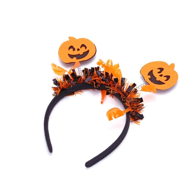 Smiling Pumpkin Halloween Headband Funny Cosplay Party Headwear Hair Hoop Funny Headband Halloween Dress Up