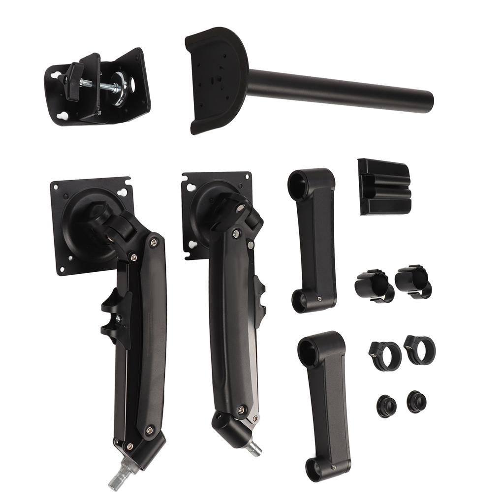 Computer Monitor Double Arm Bracket Adjustable Spring Monitor Mount Swivel Vesa Arms with C Clamp