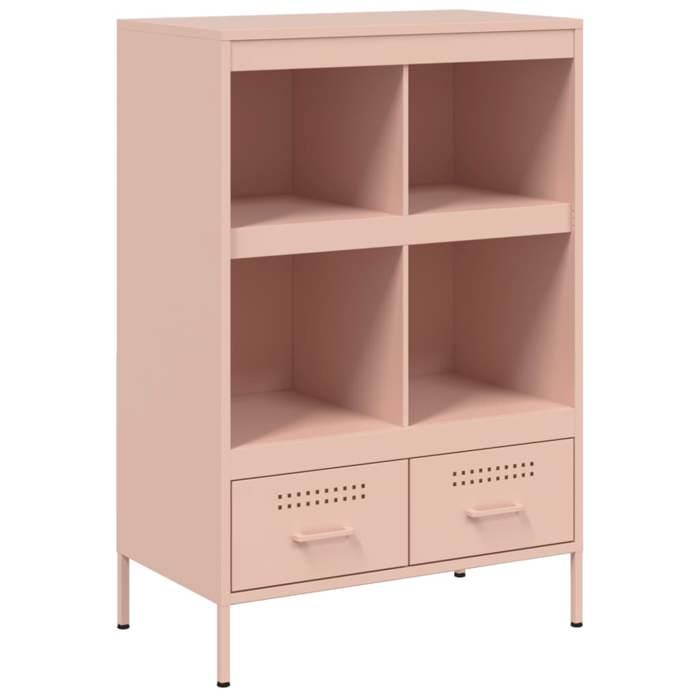 VidaXL Buffet Haut, Armoire avec Pieds et Compartiments, Meuble de Rangement, Organisateur de Salle de Séjour, Rose 843103