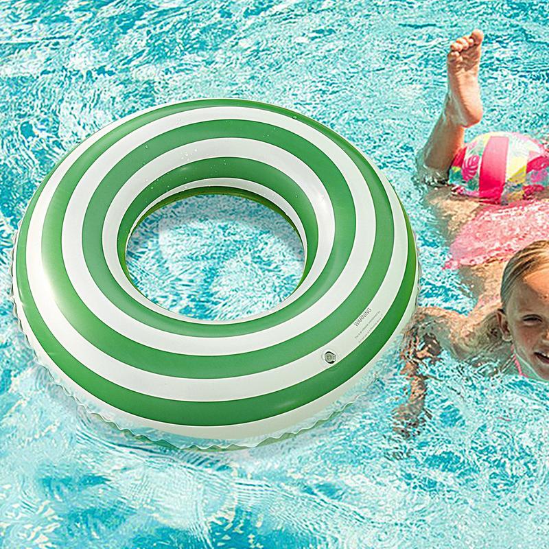 Pool Tubes For Kids Blow Up Pool Rings Kids Vintage Stripes Pattern Thickened Underarm Floats Game For Beach