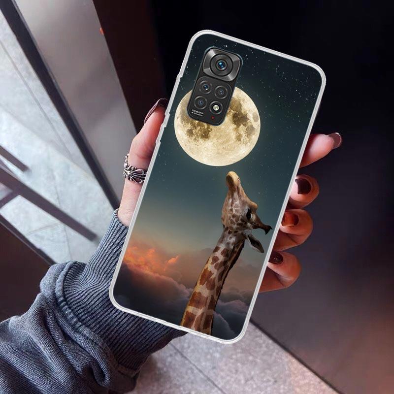 Cute Cartoon Giraffe Animal Phone Case for Xiaomi Redmi Note 15 14 14S 13 12 12S 11 Pro Plus 11E 11T 11S 10S 5G Soft Cover Funda