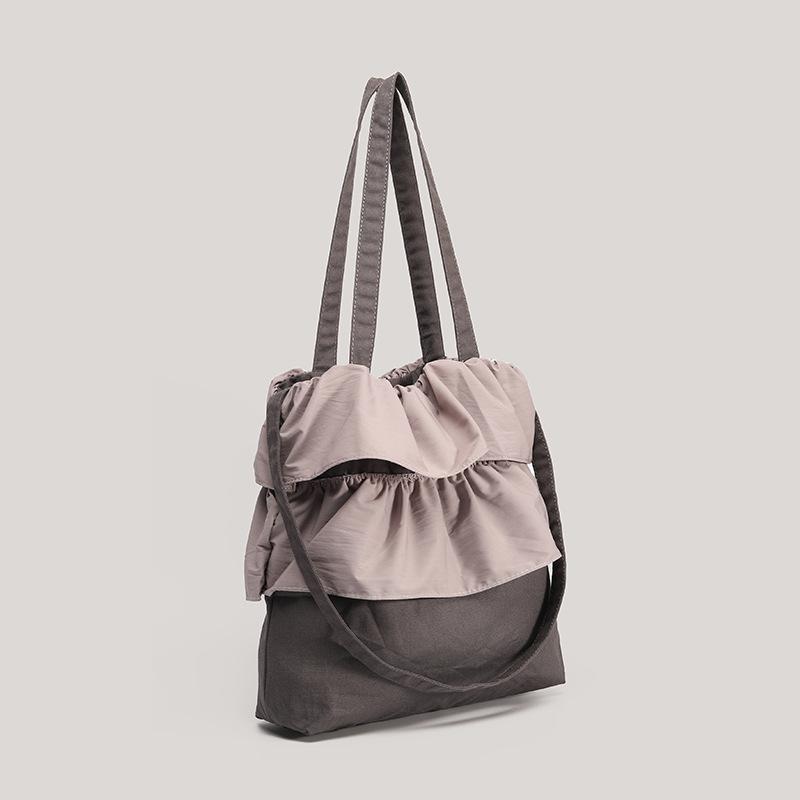 Single-shoulder Crossbody Bag Ruffled Flower Bud Bag Cute Style Large-capacity Bag