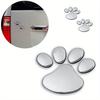2PCS Car body stickers PVC footprints Car stickers Bear dog footprints 3D car stickers Matching