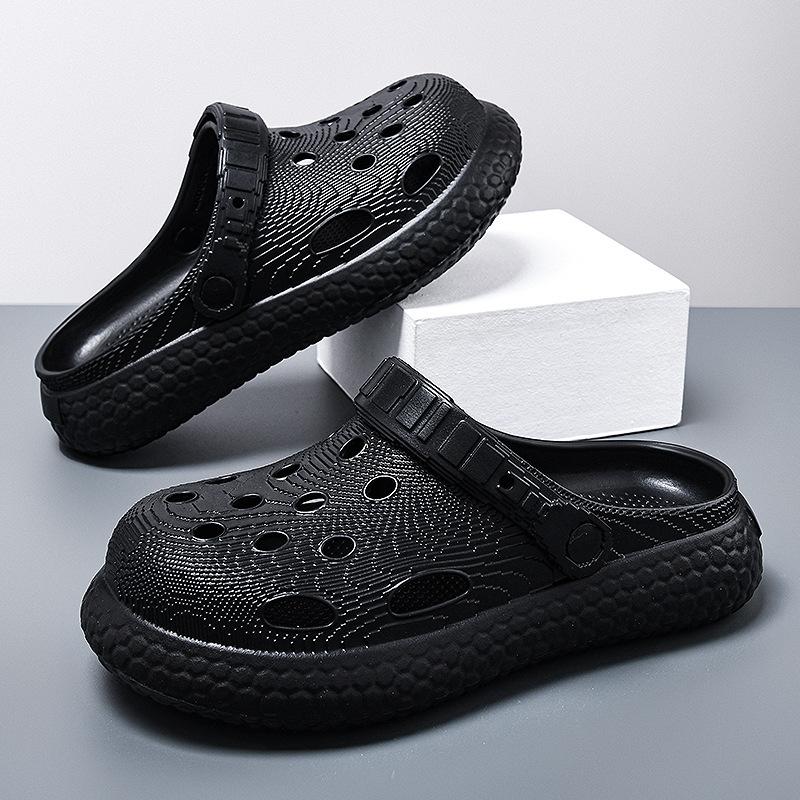 Summer outdoor bag head breathable hole shoes large size lightweight soft sole beach cool slippers garden shoes nurse shoes