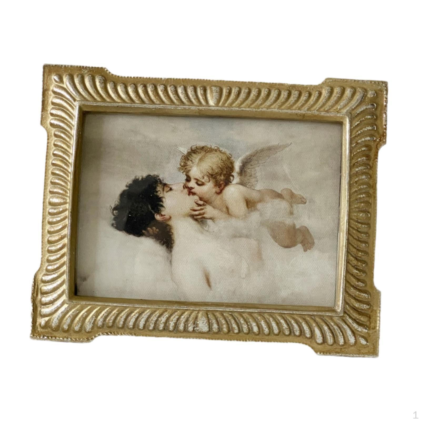 

European Picture Frame Resin Ornament Artwork Ornate Desktop Photo Decorative Painting for