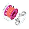 30M Mini-Tauch-Aluminiumrolle Spule Leine mit Edelstahl-Karabinerhaken (Schwarz)