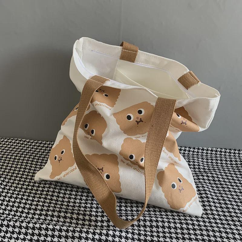 Neue süße Ulzzang-Schultertasche aus Segeltuch für den Sommer – Schultasche im japanischen Harajuku-Stil für Mädchen