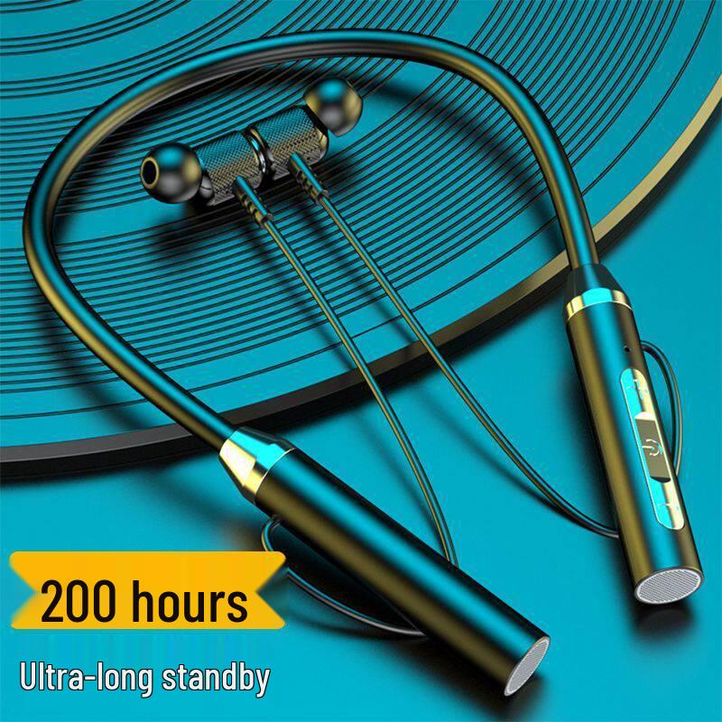 Ultra-long Battery Life Wireless Bluetooth Sports Earphones, Neck-hanging Design, Compatible with Apple, Vivo, Oppo, Android Devices