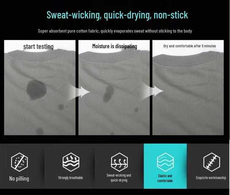 Herren Quick-Dry Kurzarm Fitnessanzug - Atmungsaktives, Schweißableitendes Outdoor-Bekleidungsset