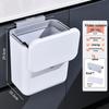Wall-Mounted Kitchen Waste Bin with Lid - Ideal for Food Waste, Living Room, Bathroom, or Hanging Storage.