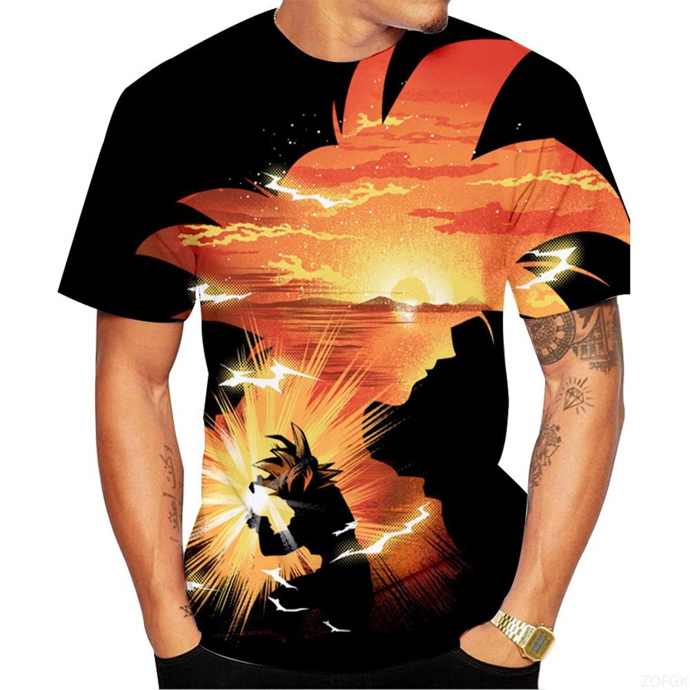 Summer Trendy Fashion Novel 3D Printed Anime Printed Pattern Comfortable Casual Short Sleeved T-shirt