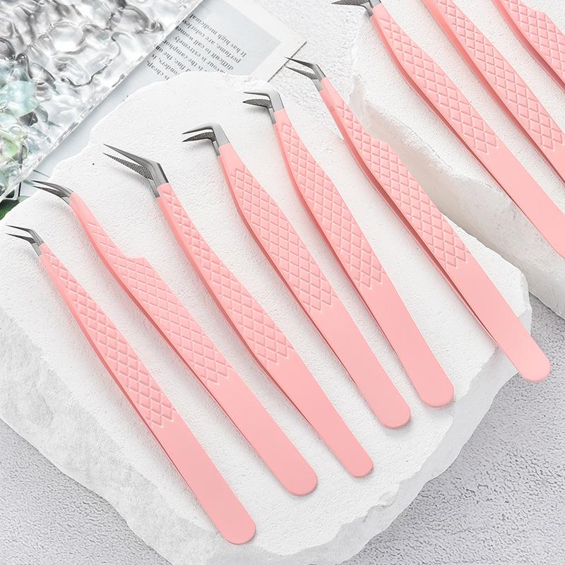 Precision Fiber Tip Eyelash Tweezers for Detailed Grafting and Blooming