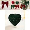Christmas Tree Hanging Decorations With Heart And Bow Design For Holiday Decor