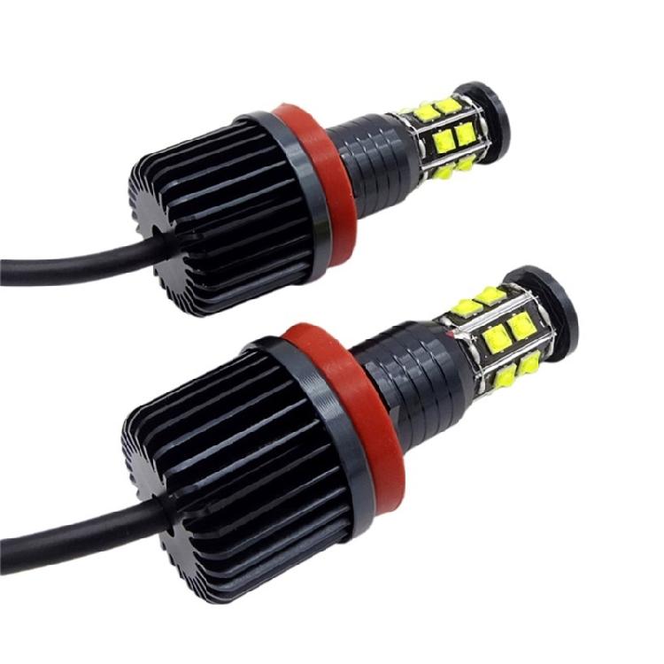 Bright 6000K White LED Angel Eyes Headlight 120W Enhanced Technology Style For E90 E92 E60 E70 Car Light