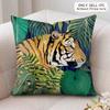 Cheetah Llama Leopard Jungle Cushion Cover Silky Short Plush Invisible Zipper Dustproof Sofa Pillow Case For Home Decor