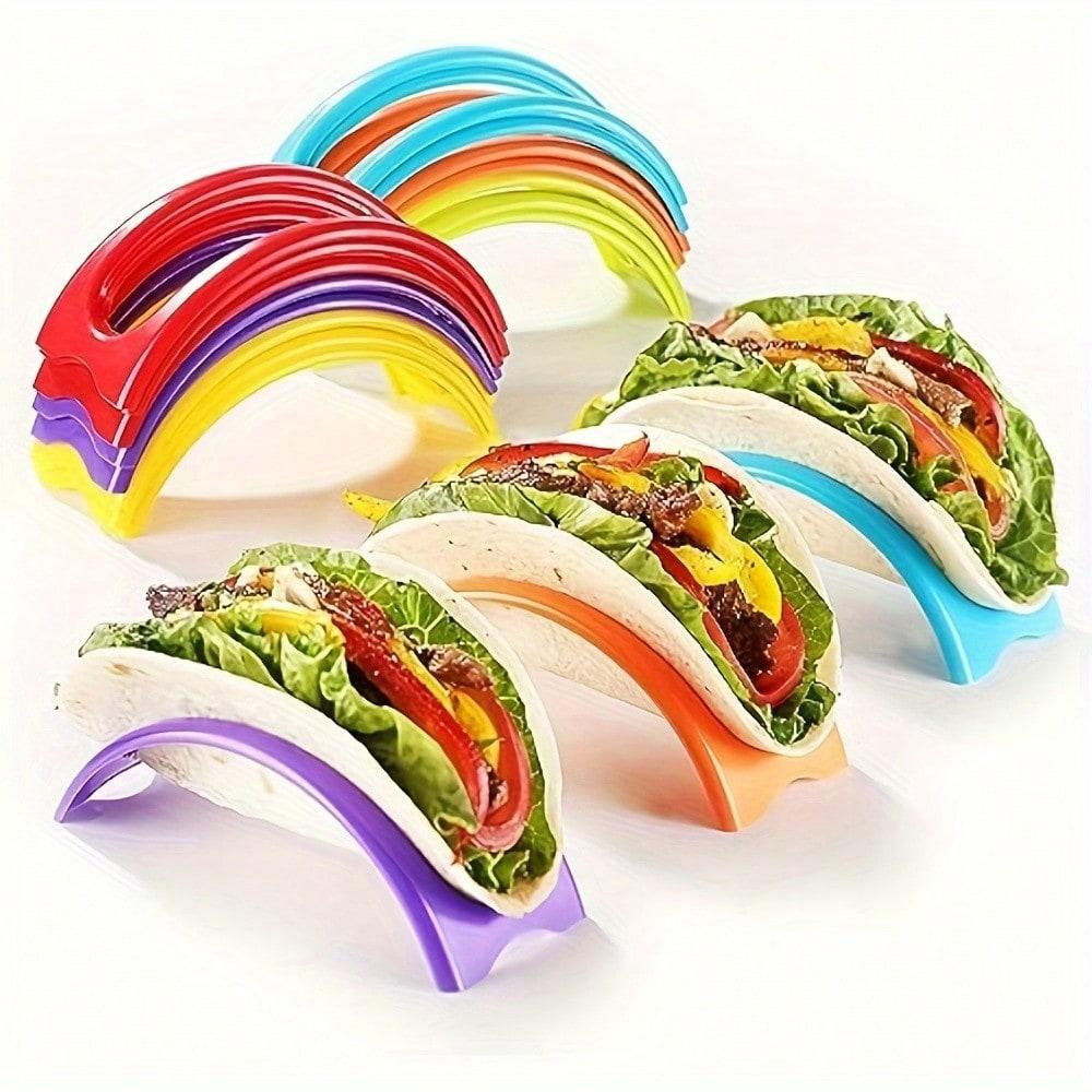 3pcs Colorful Taco Holders - Suitable for Soft or Hard Shells - Ideal for Restaurant and Home Use
