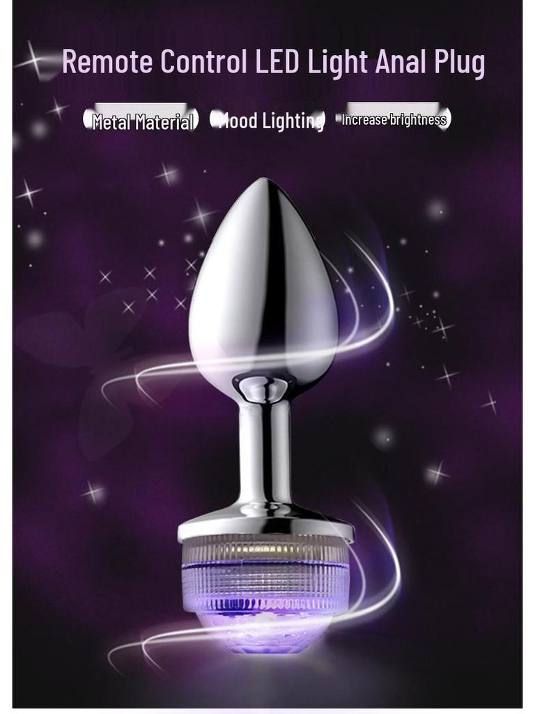 Metal Butt Plug with Fairy Lights - Anal Dilator & Flirting Toy