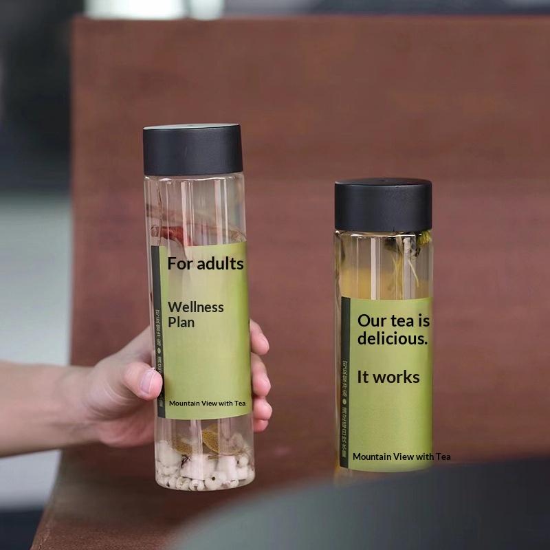 400/500/600Ml Round Disposable Juice Beverage Bottle Milk Tea Yogurt Transparent Plastic Bottles